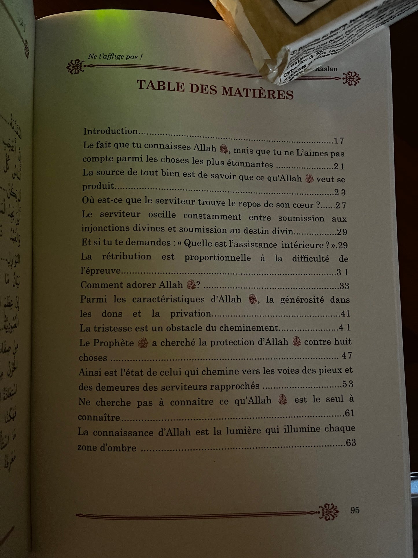 Ne t’afflige pas