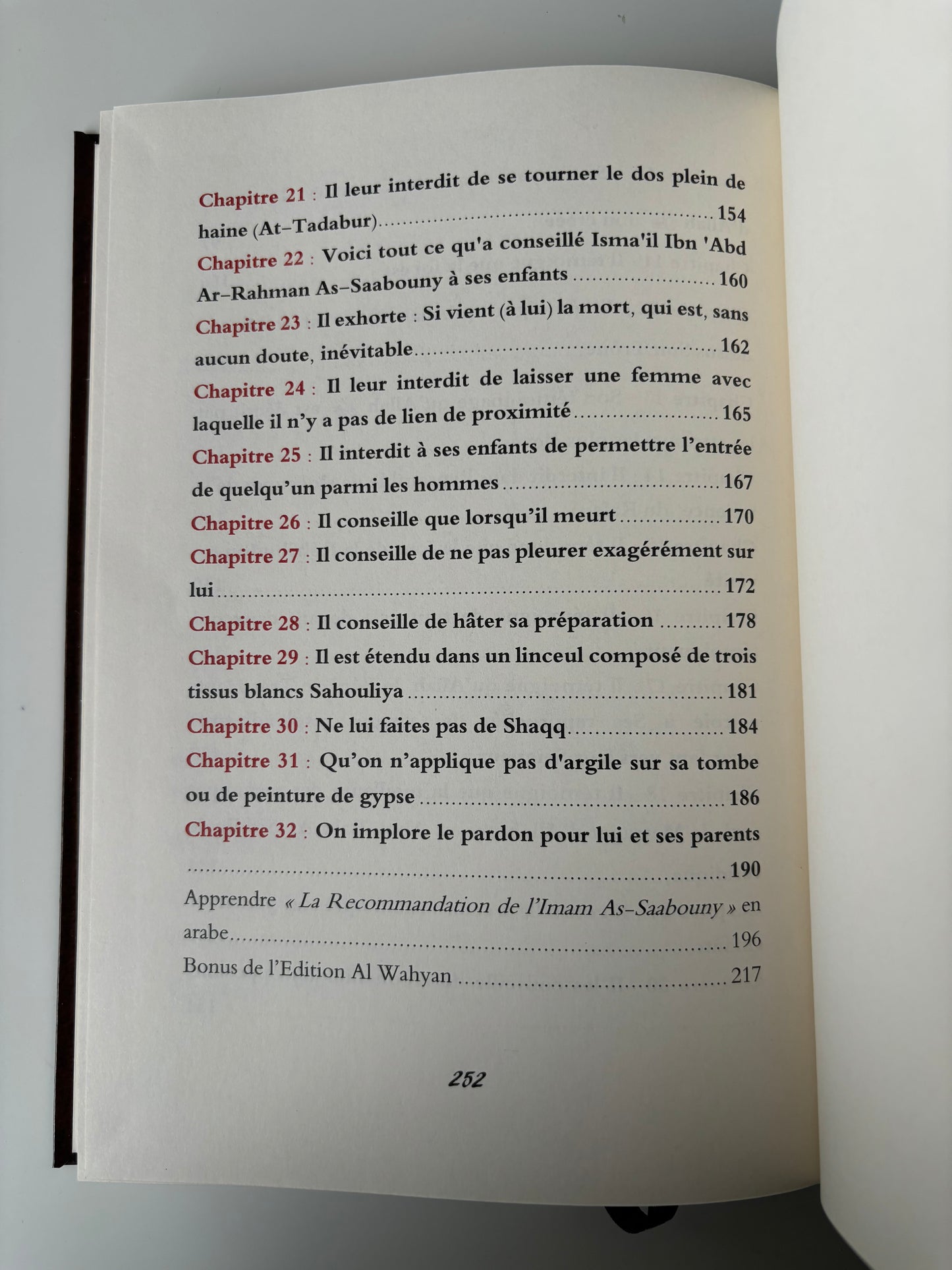 Les Recommandations de l’Imam Abou ‘Othmaan Isma’il As-Saabouny
