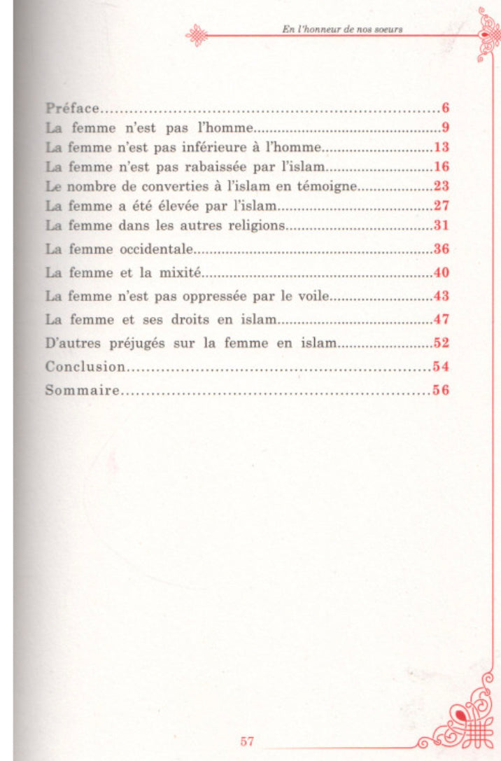 En l’honneur de nos soeurs : Dignité de la femme en Islam