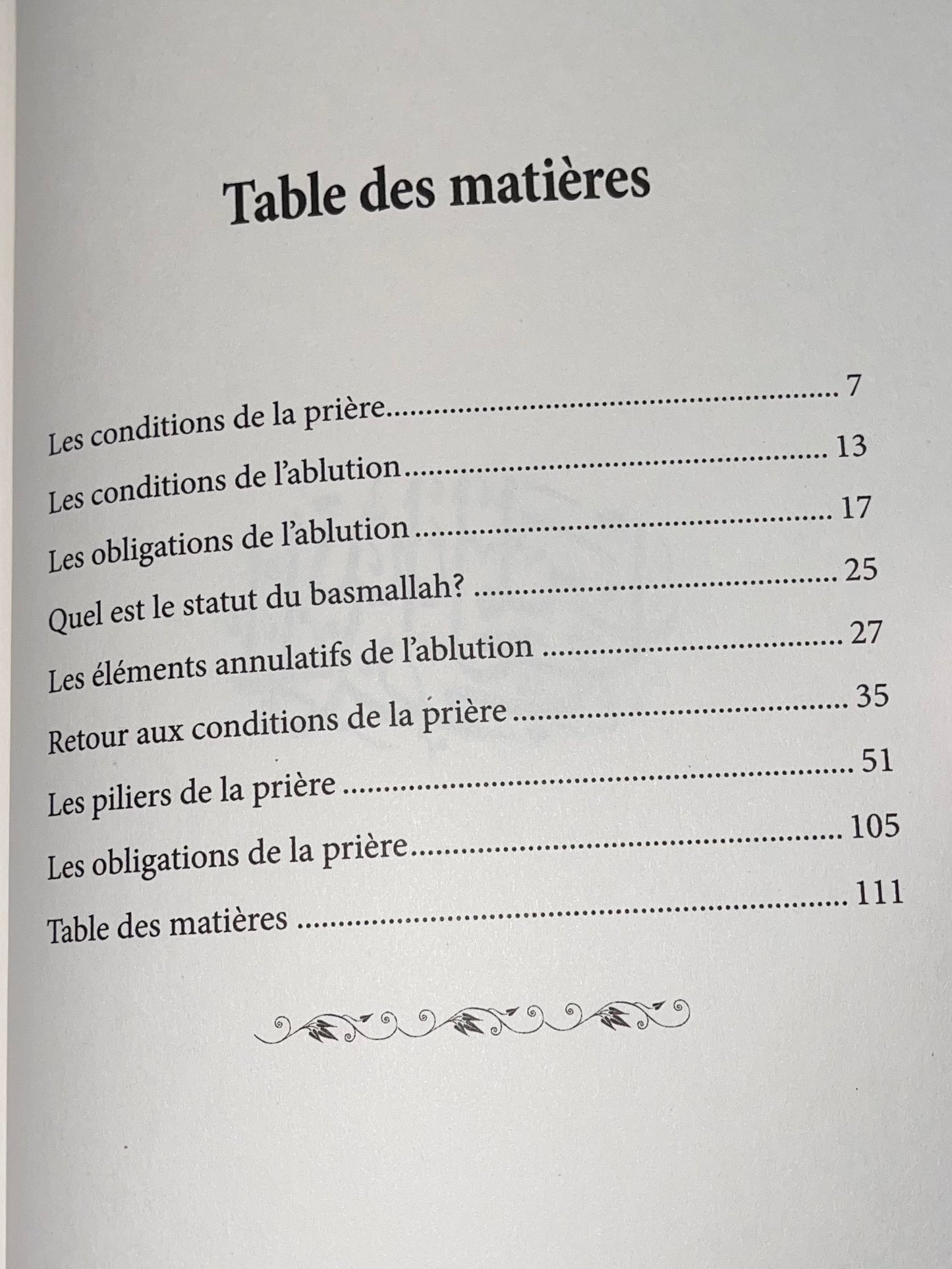 Les Conditions de la Prière, ses Piliers et ses Obligations’