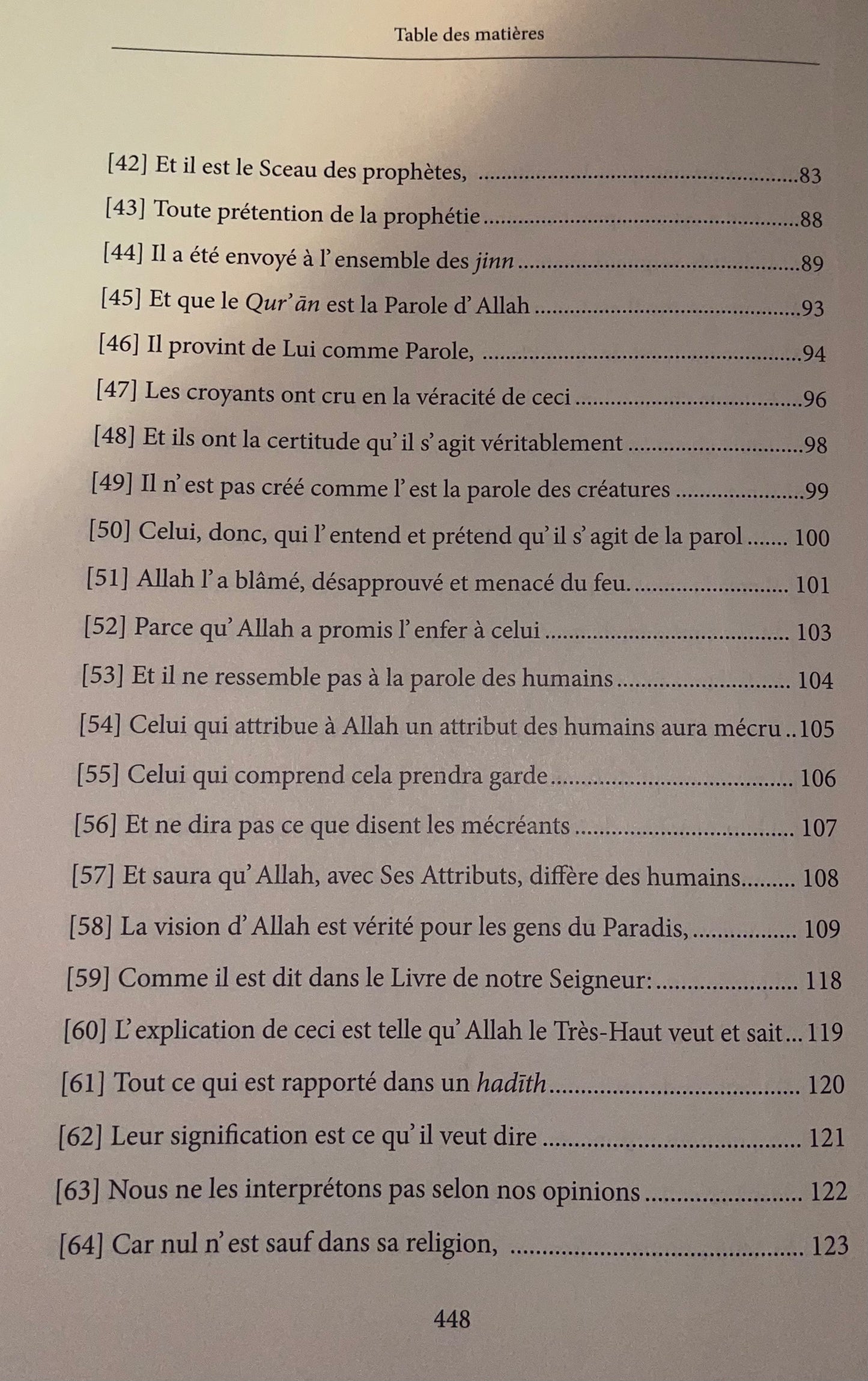 Commentaires résumés sur la croyance de l’imam at-tahawi la tahawiyya