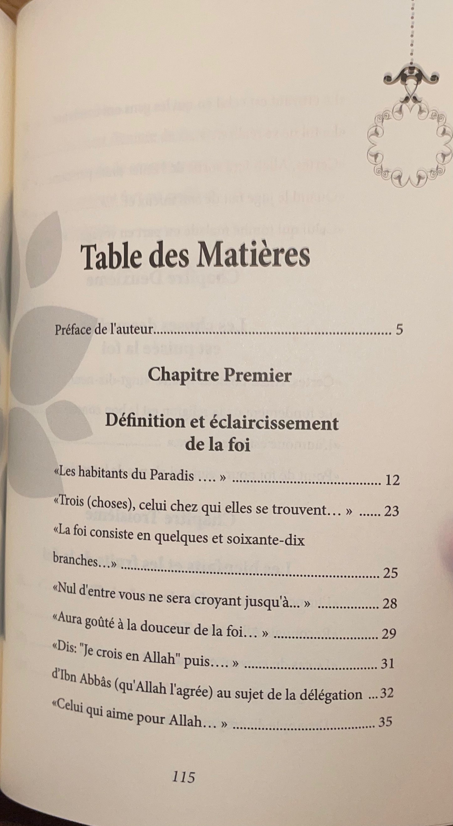 Commentaire du Livre l'Arbre de la Foi