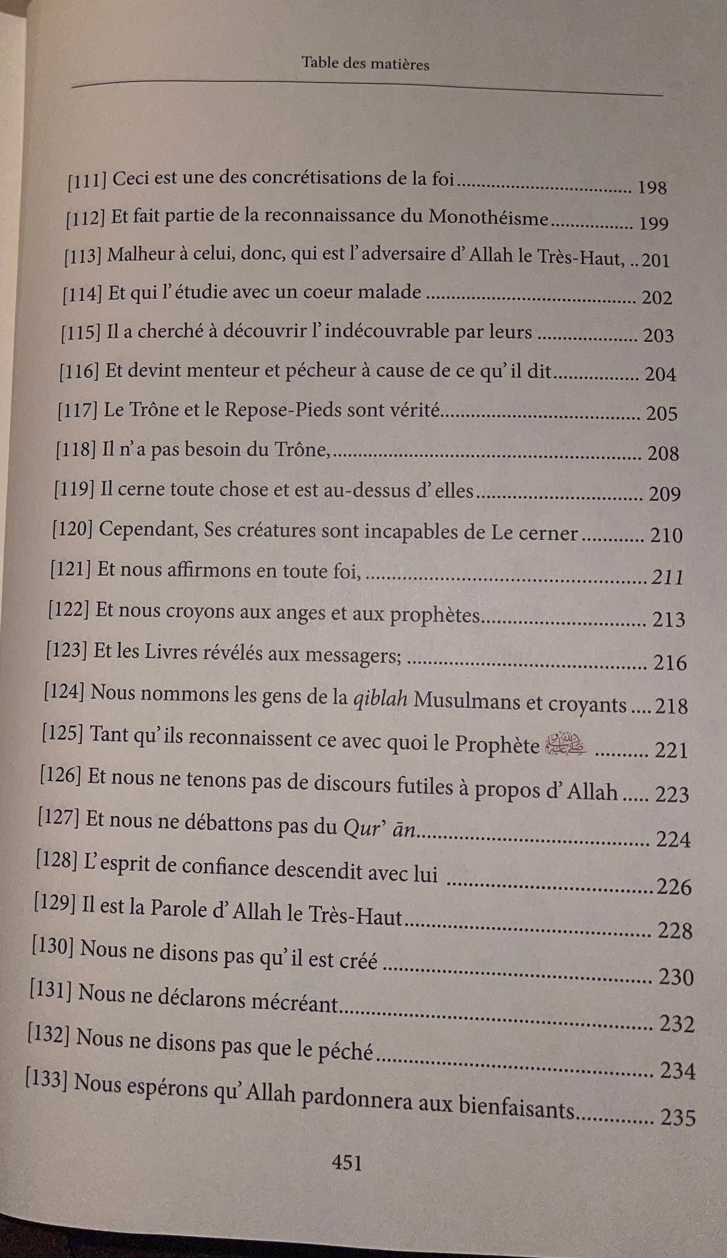 Commentaires résumés sur la croyance de l’imam at-tahawi la tahawiyya