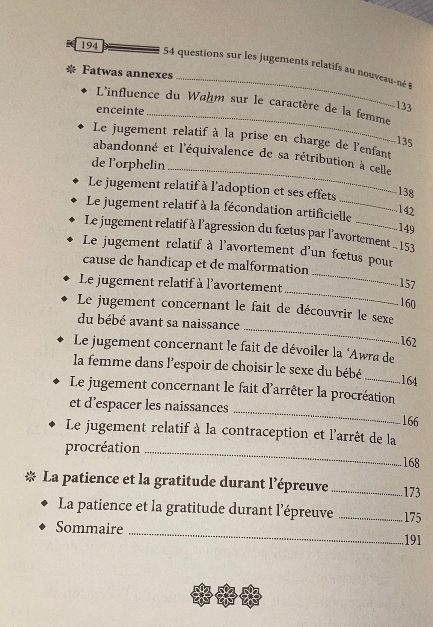 54 Questions sur les Jugements du Nouveau-Né | Ferkous