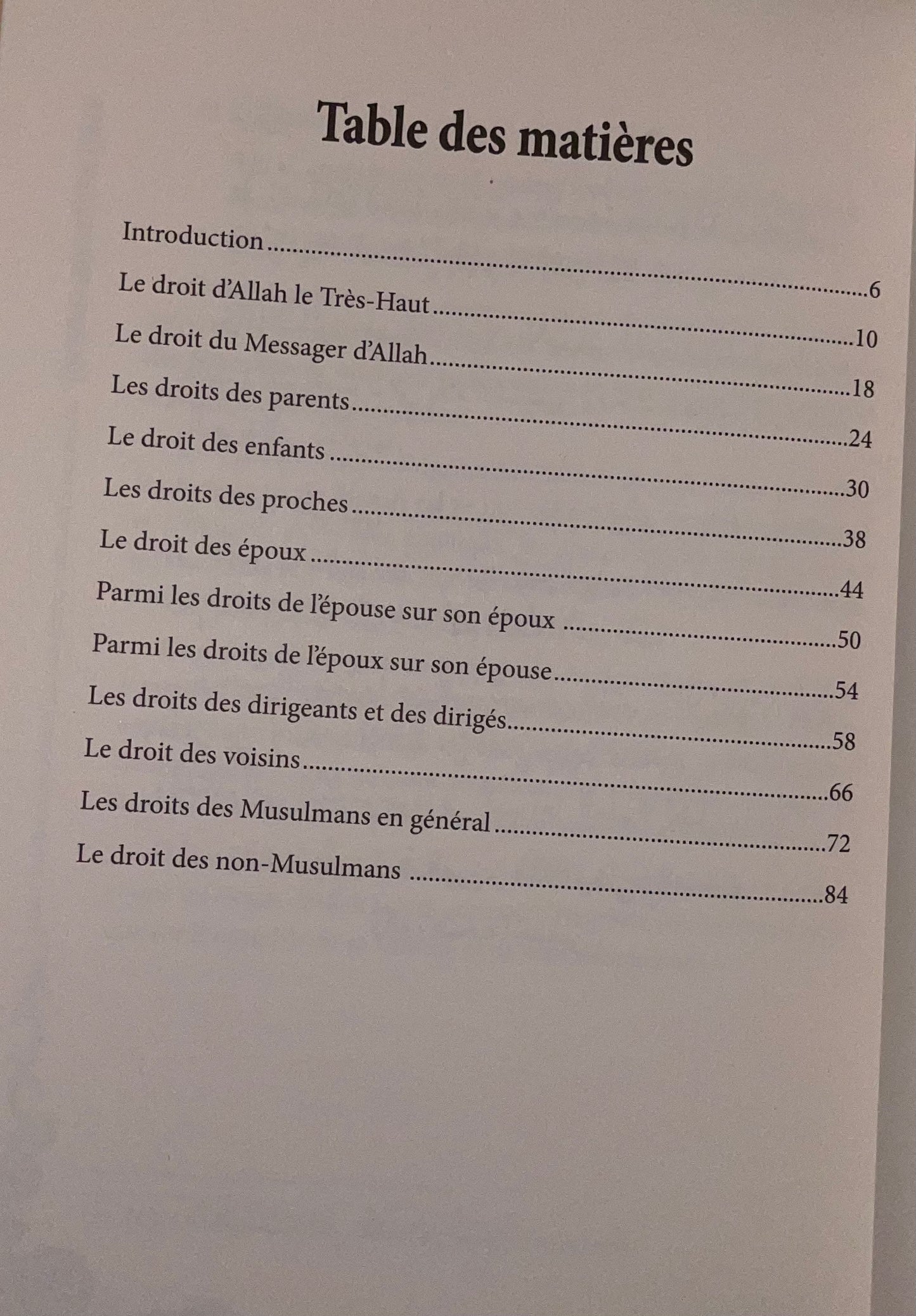 Droits et devoirs en islam