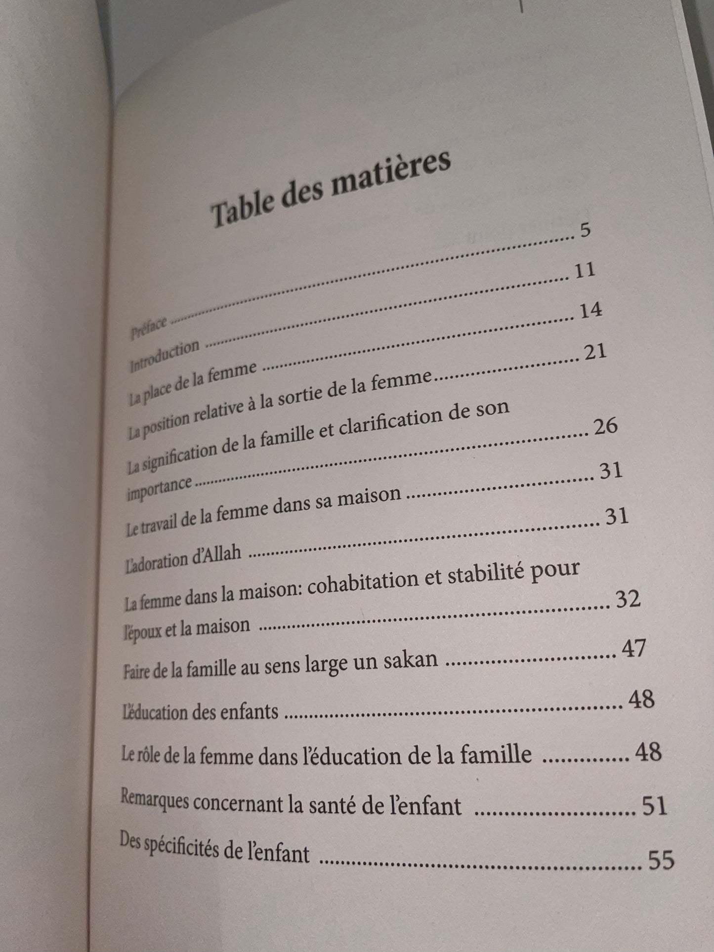 Le Rôle de la Femme dans l'Education de la Famille