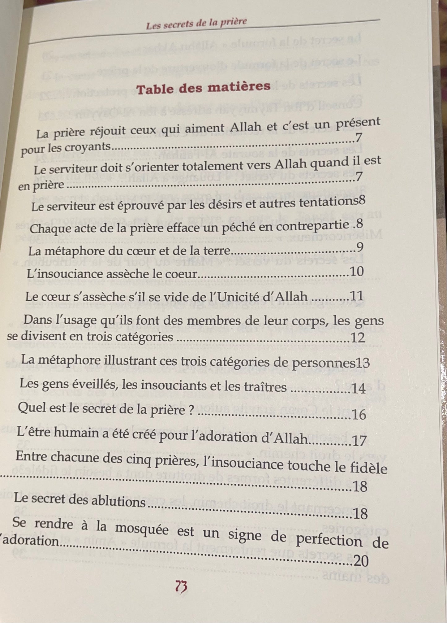 Les Secrets de la Prière