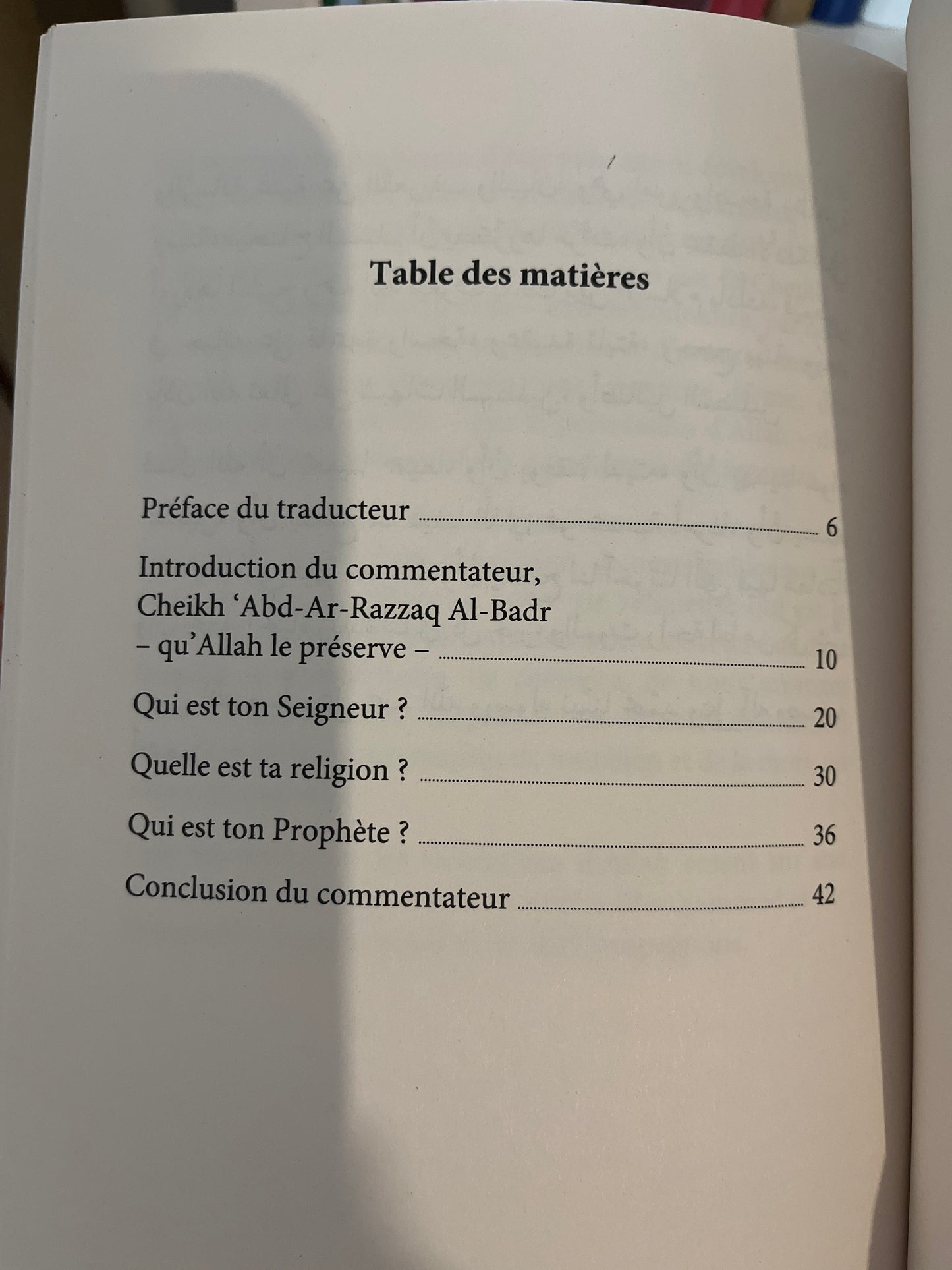 Initiation à la Croyance - Cheikh Mouhammad ibn 'abd Al-Wahhâb / Cheikh 'abd Ar-Razzâq al Badr - Éditions Kataba