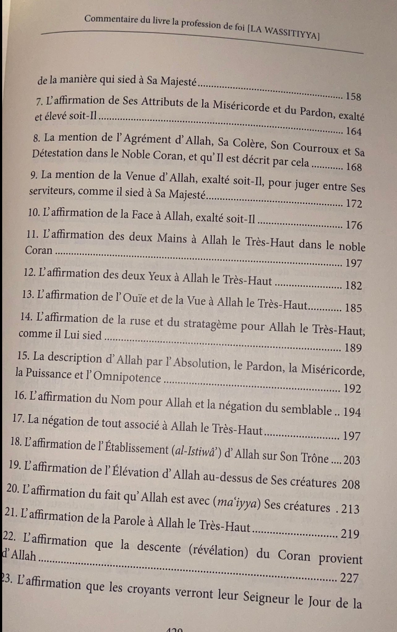 Commentaire du livre la profession de foi al-wassitiyya Ibn badis